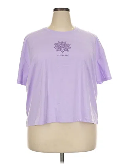 Pre-owned Life Is Good Short Sleeve T-shirt In Purple