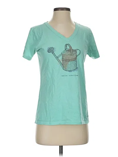 Pre-owned Life Is Good Short Sleeve T-shirt In Teal