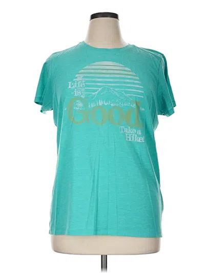 Pre-owned Life Is Good Short Sleeve T-shirt In Teal