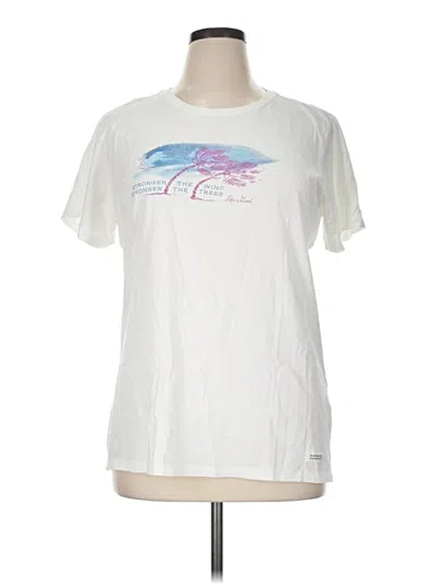 Pre-owned Life Is Good Short Sleeve T-shirt In White