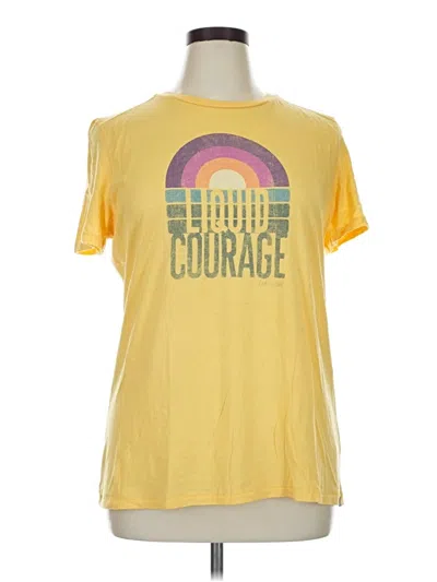 Pre-owned Life Is Good Short Sleeve T-shirt In Yellow