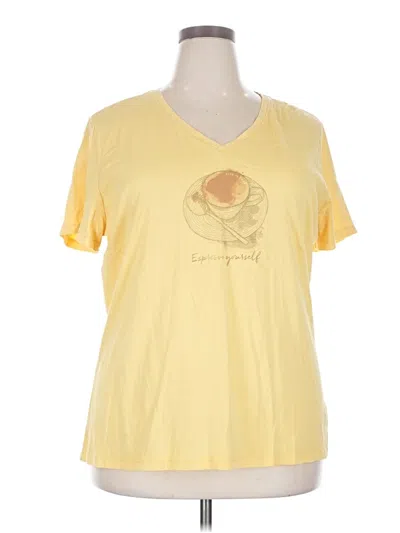 Pre-owned Life Is Good Short Sleeve T-shirt In Yellow