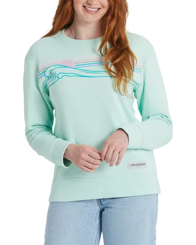 Life Is Good Simply True Fleece Crew Sweatshirt In Green