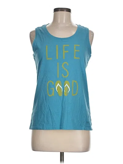 Pre-owned Life Is Good Sleeveless T-shirt In Blue