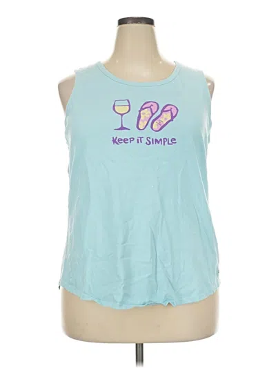 Pre-owned Life Is Good Sleeveless T-shirt In Blue