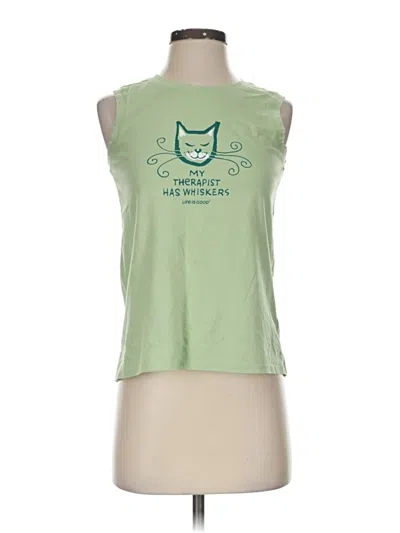 Pre-owned Life Is Good Sleeveless T-shirt In Green
