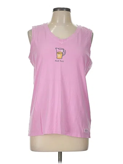 Pre-owned Life Is Good Sleeveless T-shirt In Pink