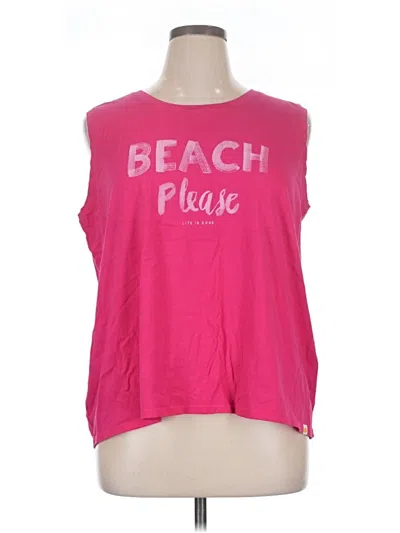 Pre-owned Life Is Good Sleeveless T-shirt In Pink