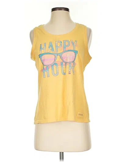 Pre-owned Life Is Good Sleeveless T-shirt In Yellow