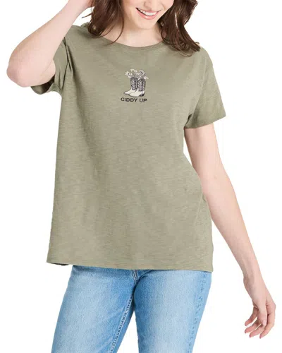 Life Is Good ® Slub T-shirt In Green