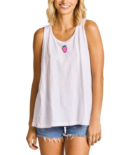 Life Is Good Slub Tank In White