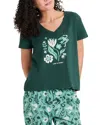 Life Is Good ® Snuggle Up Sleep V-neck T-shirt In Green