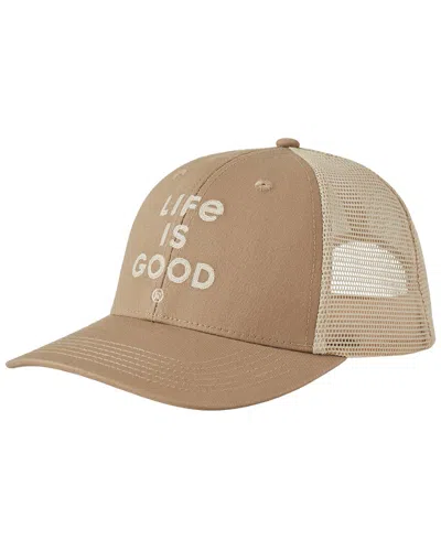 Life Is Good ® Stacked Trucker Hat In Brown