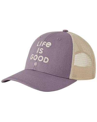 Life Is Good ® Stacked Trucker Hat In Purple