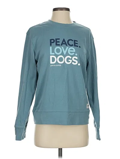 Pre-owned Life Is Good Sweatshirt In Blue