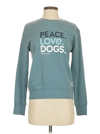 Pre-owned Life Is Good Sweatshirt In Blue