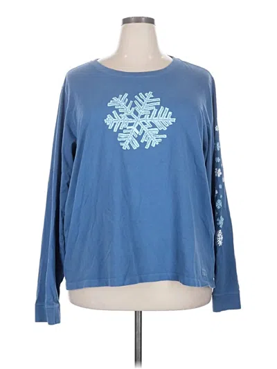 Pre-owned Life Is Good Sweatshirt In Blue