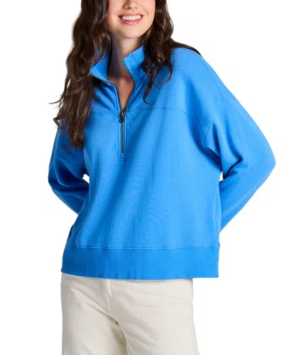 Life Is Good Terry Boxy Zip Jacket In Blue