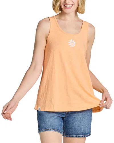 Life Is Good ® Textured Slub T-shirt In Orange