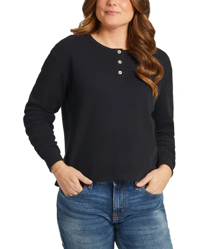 Life Is Good Thermal Henley In Black