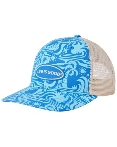Life Is Good Trucker Hat In Blue
