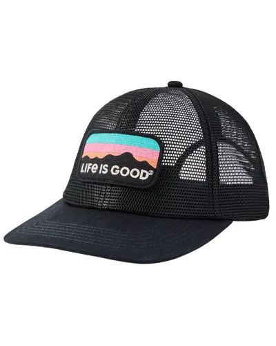 Life Is Good Trucker Hat In Black