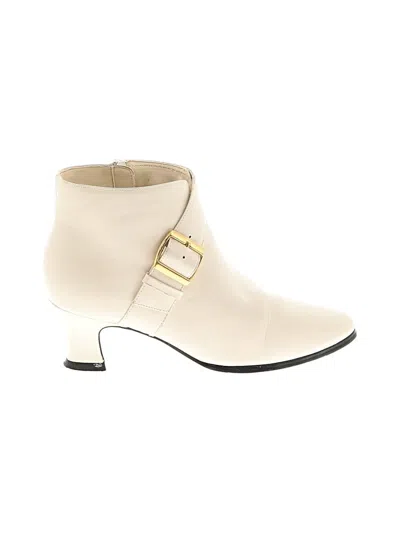 Pre-owned Life Stride Ankle Boots In White