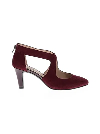 Pre-owned Life Stride Heels In Burgundy