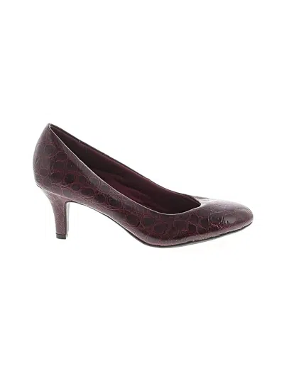 Pre-owned Life Stride Heels In Burgundy