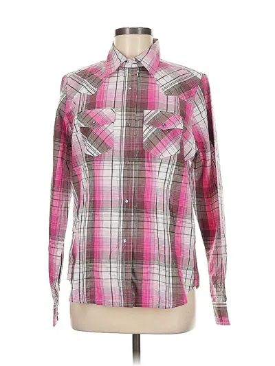 Pre-owned Life Style Long Sleeve Button Down Shirt In Pink