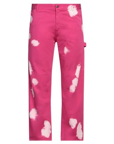Life Sux Man Pants Magenta Size 34 Cotton