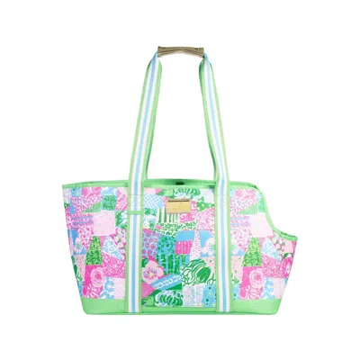 Lifeguard Press Pet Carrier Tote Bag In Crazy Quilt Home In Multi