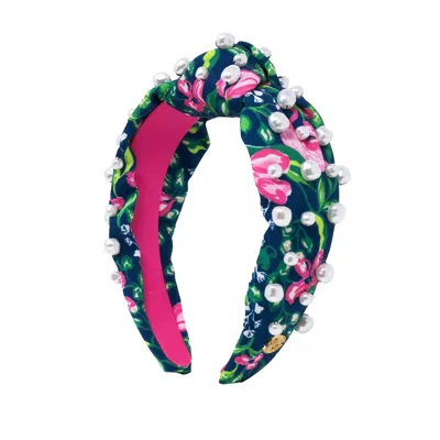 Lifeguard Press Women's Embellished Slim Knot Headband In Moonlight Magic In Green