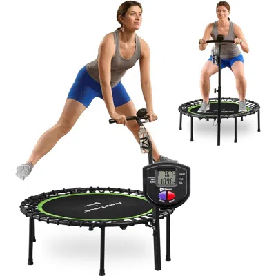 Lifepro 40 Inches Foldable Rebounder Fitness Trampoline For Adult With Handle & Jump Counter  350lb  In Gray