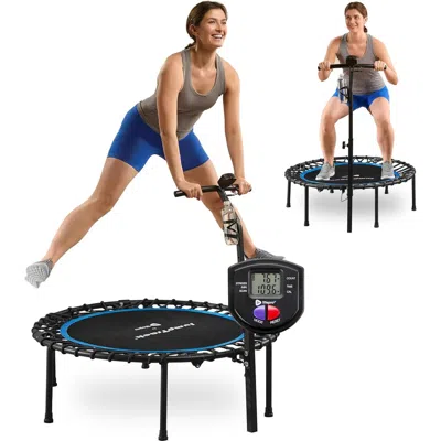 Lifepro 40 Inches Foldable Rebounder Fitness Trampoline For Adult With Handle & Jump Counter  350lb  In Black