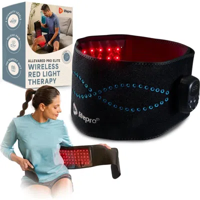 Lifepro Allevared Elite Red Light Therapy Belt 660nm & 850nm Rechargeable Infrared Light In Black