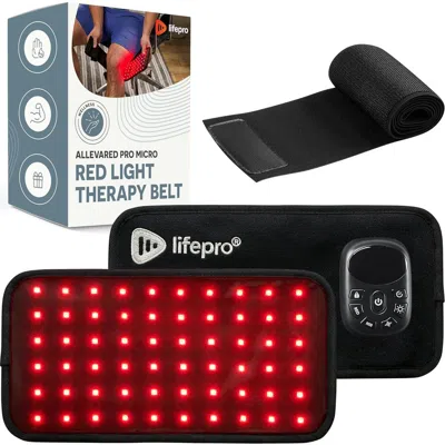 Lifepro Allevared Micro Red Light Therapy Belt  660nm & 850nm Near Infrared Red Light Pad In Black