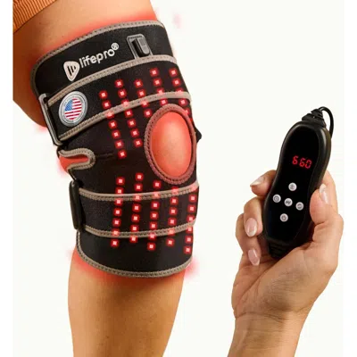 Lifepro Biorecover Knee Massager With Heat & Red Light Therapy For Knee Brace  Infrared Therapy Devi In Black