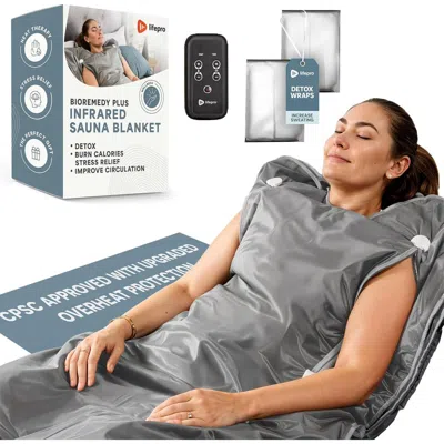 Lifepro Bioremedy Infrared Sauna Blanket Portable Full Body Detox & Relaxation In Gray