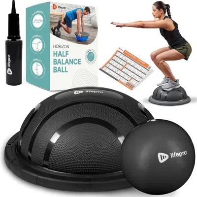 Lifepro Half Ball Balance Trainer Stability Balance Ball For Exercise Core Strength In Black