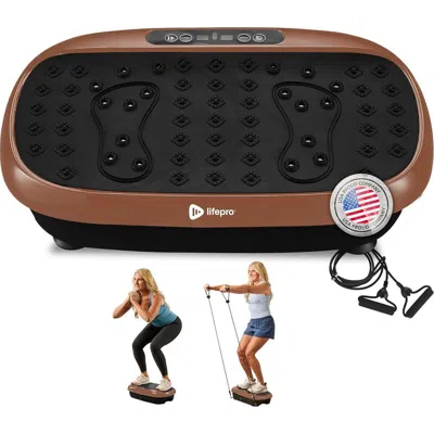 Lifepro Hexaplate Lite Vibration Plate Exercise Machine Full Body Recovery And Muscle Toning In Brown