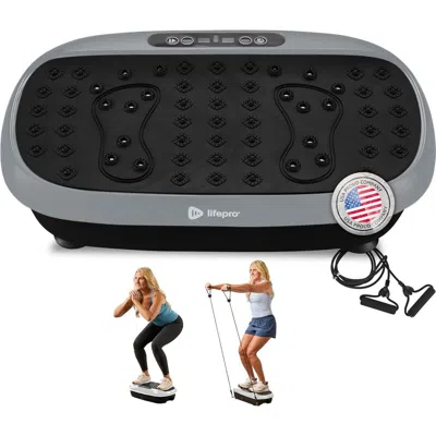 Lifepro Hexaplate Lite Vibration Plate Exercise Machine Full Body Recovery And Muscle Toning In Silver