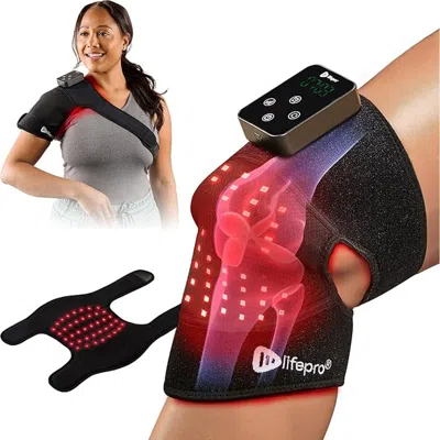 Lifepro Red Light Therapy Knee Massager 660nm & 850nm Infrared Led Knee Brace Device In Transparent