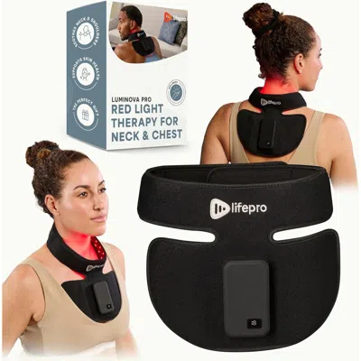 Lifepro Red Light Therapy Neck Wrap  660nm & 850nm Near Infrared Device In Black