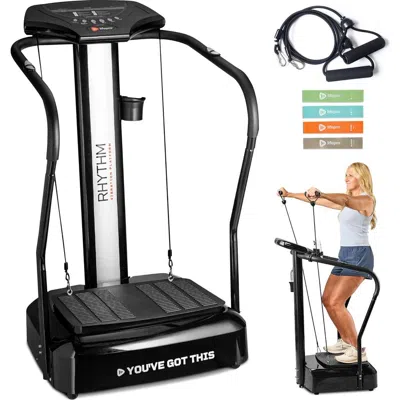 Lifepro Rhythm Vibration Plate Exercise Machine With Handles Heart Sensors In Black