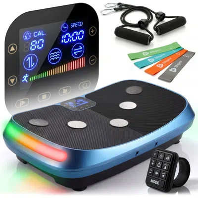 Lifepro Rumblex 4d Vibration Plate Machine With Triple Motors For Fitness Weight Loss And Recovery In Blue