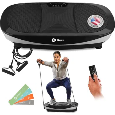 Lifepro Rumblex Max 4d Vibration Plate Exercise Machine With Bands For Home Fitness And Recovery In Black
