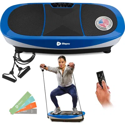 Lifepro Rumblex Max 4d Vibration Plate Exercise Machine With Bands For Home Fitness And Recovery In Blue