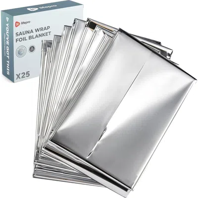 Lifepro Sauna Wrap Foil Blanket 10x, 25x, 50x Disposable Thermal Wrap For Infrared Sauna In Transparent