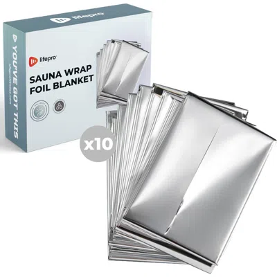 Lifepro Sauna Wrap Foil Blanket 10x, X25, 50x Disposable Thermal Wrap For Infrared Sauna In Transparent